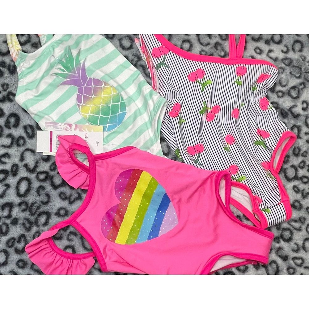 Bundle of 3 NWT bathing suits toddler girl size 2T